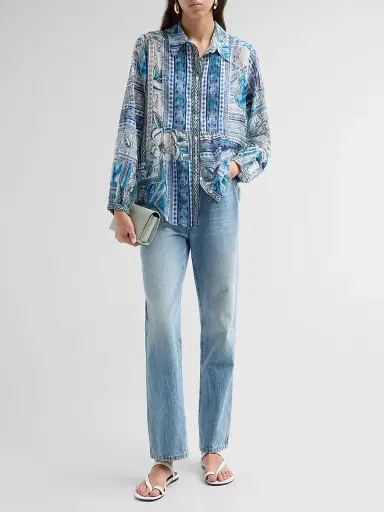 Johnny Was Women's Athene Relaxed Yoke Shirt - Athene | Thumbnail 2 Johnny Was Women's Athene Relaxed Yoke Shirt - Athene | Thumbnail 2