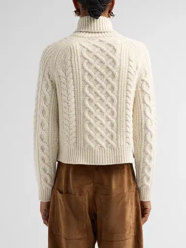 Nili Lotan Women's Ezren Wool Cable-Knit Sweater - | Thumbnail 3 Nili Lotan Women's Ezren Wool Cable-Knit Sweater - | Thumbnail 3