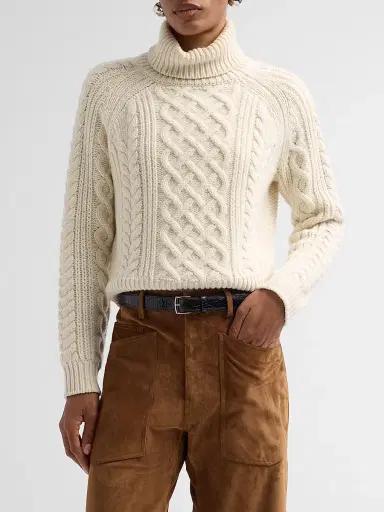 Nili Lotan Women's Ezren Wool Cable-Knit Sweater - | Thumbnail 4 Nili Lotan Women's Ezren Wool Cable-Knit Sweater - | Thumbnail 4