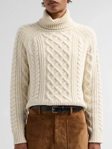 Nili Lotan Women's Ezren Wool Cable-Knit Sweater - | Thumbnail 5 Nili Lotan Women's Ezren Wool Cable-Knit Sweater - | Thumbnail 5