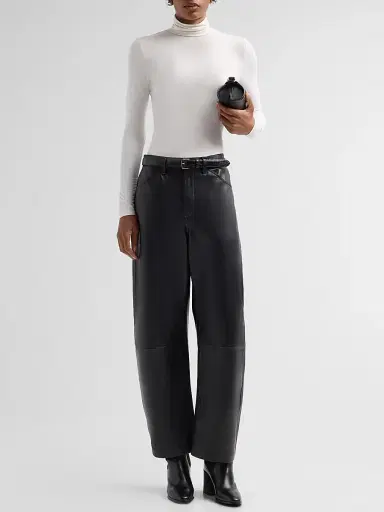 Nili Lotan Women's Keria Jersey Top - Ecru | Thumbnail 2 Nili Lotan Women's Keria Jersey Top - Ecru | Thumbnail 2