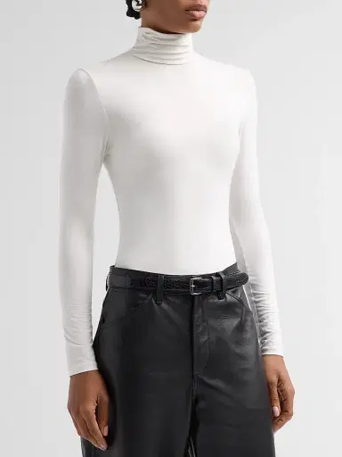 Nili Lotan Women's Keria Jersey Top - Ecru | Thumbnail 4 Nili Lotan Women's Keria Jersey Top - Ecru | Thumbnail 4