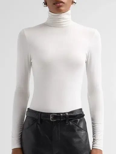 Nili Lotan Women's Keria Jersey Top - Ecru | Thumbnail 5 Nili Lotan Women's Keria Jersey Top - Ecru | Thumbnail 5