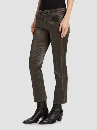 R13 Women's Straight-Leg Jeans - Brown Stretch Sateen | Thumbnail 4 R13 Women's Straight-Leg Jeans - Brown Stretch Sateen | Thumbnail 4