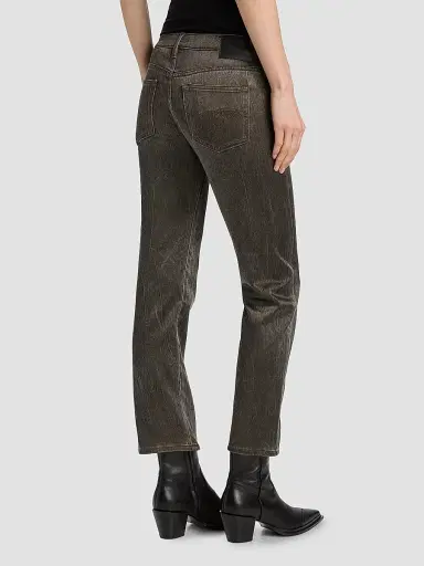 R13 Women's Straight-Leg Jeans - Brown Stretch Sateen | Thumbnail 5 R13 Women's Straight-Leg Jeans - Brown Stretch Sateen | Thumbnail 5
