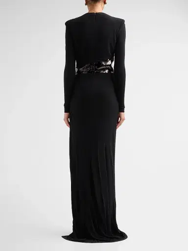 Ramy Brook Women's Samantha Sequin-Belt Gown - Black - Size 14 | Thumbnail 3 Ramy Brook Women's Samantha Sequin-Belt Gown - Black - Size 14 | Thumbnail 3