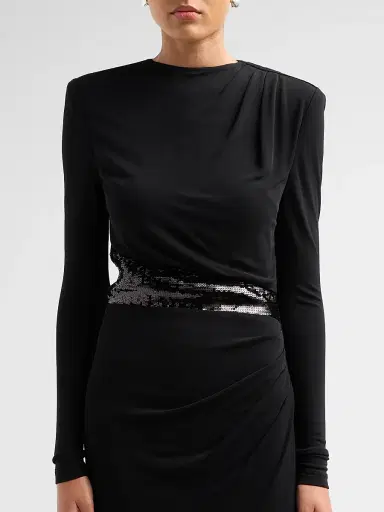 Ramy Brook Women's Samantha Sequin-Belt Gown - Black - Size 14 | Thumbnail 5 Ramy Brook Women's Samantha Sequin-Belt Gown - Black - Size 14 | Thumbnail 5