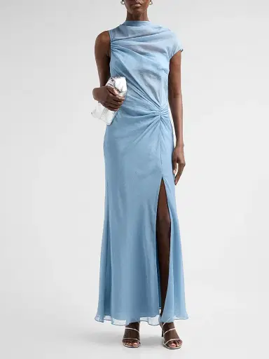 AMUR Women's Amille Sheer Gown - Tropical Dusk | Thumbnail 2 AMUR Women's Amille Sheer Gown - Tropical Dusk | Thumbnail 2