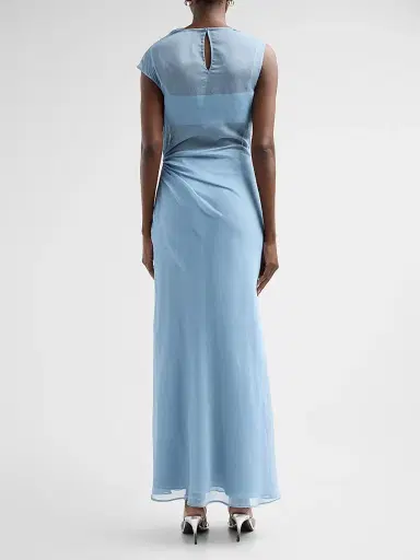 AMUR Women's Amille Sheer Gown - Tropical Dusk | Thumbnail 3 AMUR Women's Amille Sheer Gown - Tropical Dusk | Thumbnail 3