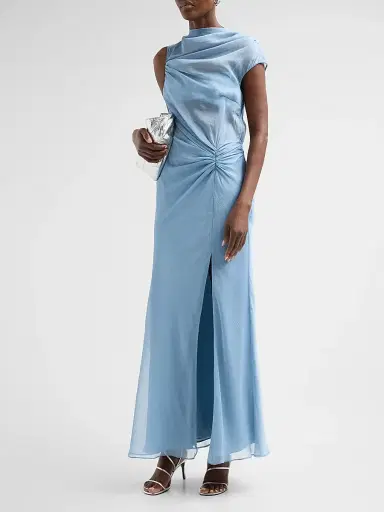AMUR Women's Amille Sheer Gown - Tropical Dusk | Thumbnail 4 AMUR Women's Amille Sheer Gown - Tropical Dusk | Thumbnail 4