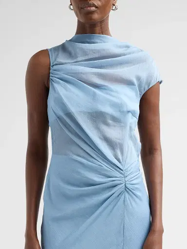 AMUR Women's Amille Sheer Gown - Tropical Dusk | Thumbnail 5 AMUR Women's Amille Sheer Gown - Tropical Dusk | Thumbnail 5