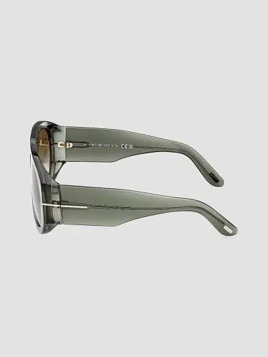 Tom Ford Women's Bronson 60MM Shield Sunglasses - Light Green Gradient Smoke | Thumbnail 4 Tom Ford Women's Bronson 60MM Shield Sunglasses - Light Green Gradient Smoke | Thumbnail 4