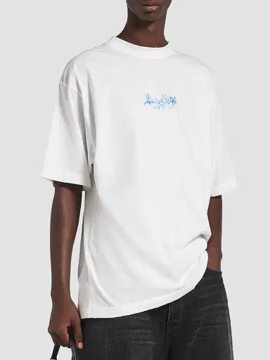 Balenciaga Men's Sketchy Medium Fit T-Shirt - White | Thumbnail 3 Balenciaga Men's Sketchy Medium Fit T-Shirt - White | Thumbnail 3