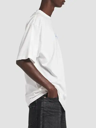 Balenciaga Men's Sketchy Medium Fit T-Shirt - White | Thumbnail 4 Balenciaga Men's Sketchy Medium Fit T-Shirt - White | Thumbnail 4