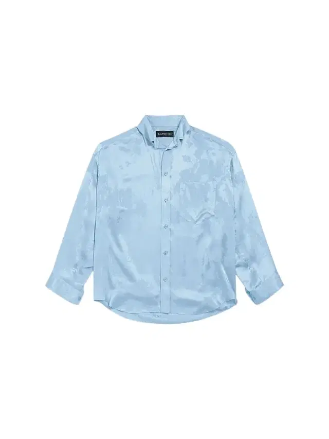 Women's Washed Crayon Allover Long Sleeve Cocoon Shirt - Baby Blue - Size 0 Women's Washed Crayon Allover Long Sleeve Cocoon Shirt - Baby Blue - Size 0