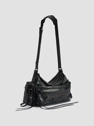 Balenciaga Men's Le City Multipocket Crossbody Bag - Black | Thumbnail 4 Balenciaga Men's Le City Multipocket Crossbody Bag - Black | Thumbnail 4