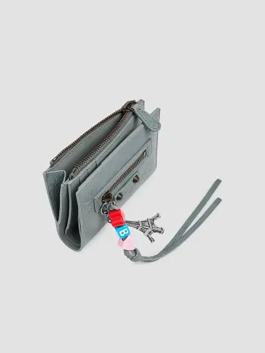 Balenciaga Women's Le City Bifold Wallet - Blue Grey | Thumbnail 4 Balenciaga Women's Le City Bifold Wallet - Blue Grey | Thumbnail 4
