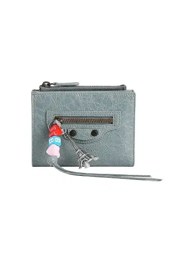 Balenciaga Women's Le City Bifold Wallet - Blue Grey | Thumbnail 1 Balenciaga Women's Le City Bifold Wallet - Blue Grey | Thumbnail 1