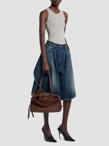 Balenciaga Women's Carrie Bowling Shoulder Bag - Light Espresso | Thumbnail 2 Balenciaga Women's Carrie Bowling Shoulder Bag - Light Espresso | Thumbnail 2