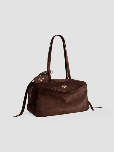 Balenciaga Women's Carrie Bowling Shoulder Bag - Light Espresso | Thumbnail 4 Balenciaga Women's Carrie Bowling Shoulder Bag - Light Espresso | Thumbnail 4