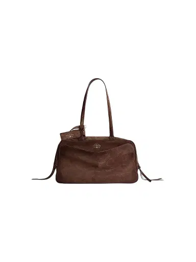 Balenciaga Women's Carrie Bowling Shoulder Bag - Light Espresso | Thumbnail 1 Balenciaga Women's Carrie Bowling Shoulder Bag - Light Espresso | Thumbnail 1