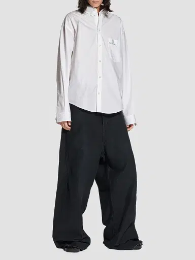 Balenciaga Women's Large Fit Shirt - White | Thumbnail 2 Balenciaga Women's Large Fit Shirt - White | Thumbnail 2