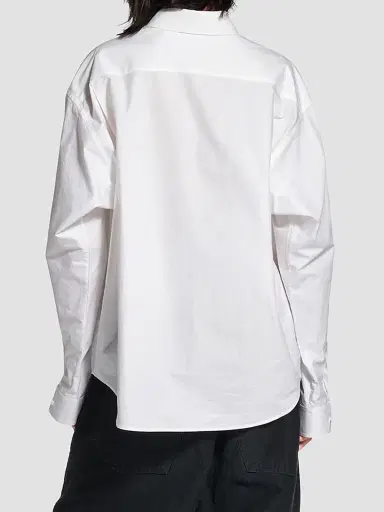 Balenciaga Women's Large Fit Shirt - White | Thumbnail 4 Balenciaga Women's Large Fit Shirt - White | Thumbnail 4