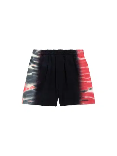 Balenciaga Men's Extreme Tie Dye Regular Fit Bermuda Shorts - Black | Thumbnail 1 Balenciaga Men's Extreme Tie Dye Regular Fit Bermuda Shorts - Black | Thumbnail 1