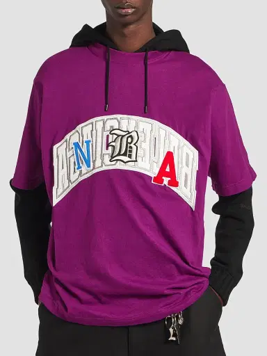 Balenciaga Men's x NBA Collaboration Oversized T-Shirt - Violet | Thumbnail 3 Balenciaga Men's x NBA Collaboration Oversized T-Shirt - Violet | Thumbnail 3