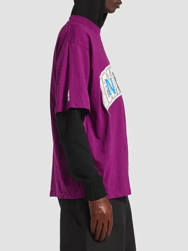 Balenciaga Men's x NBA Collaboration Oversized T-Shirt - Violet | Thumbnail 4 Balenciaga Men's x NBA Collaboration Oversized T-Shirt - Violet | Thumbnail 4