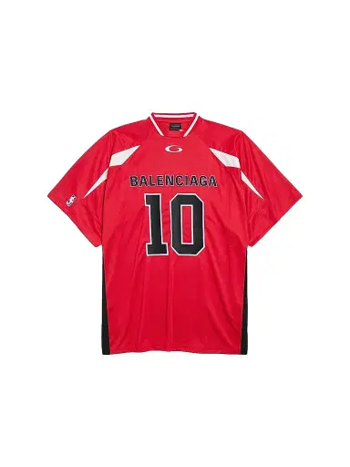 Balenciaga Men's x NBA Collaboration Oversized T-Shirt - Red | Thumbnail 1 Balenciaga Men's x NBA Collaboration Oversized T-Shirt - Red | Thumbnail 1