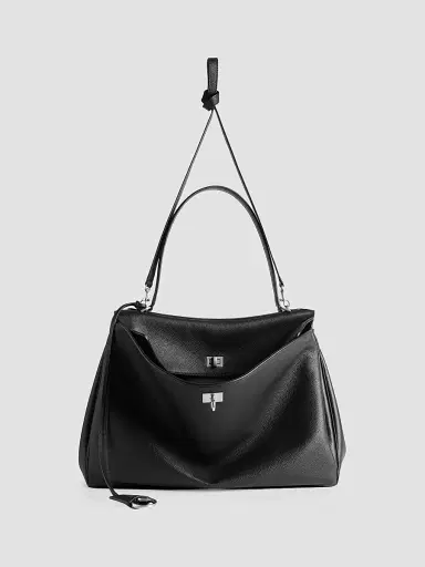 Balenciaga Women's Rodeo Grained Calfskin Top Handle Bag - Black | Thumbnail 5 Balenciaga Women's Rodeo Grained Calfskin Top Handle Bag - Black | Thumbnail 5