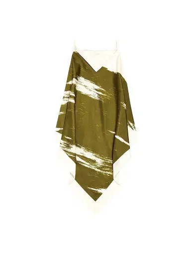 Balenciaga Women's Brush Scratch Scarf Top - Green Multi | Thumbnail 1 Balenciaga Women's Brush Scratch Scarf Top - Green Multi | Thumbnail 1