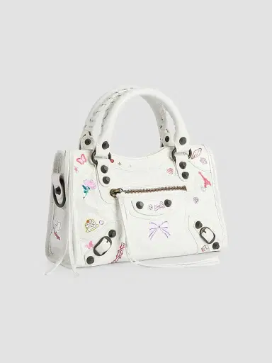 Balenciaga Women's Le City Mini Top Handle Bag - White Multi | Thumbnail 2 Balenciaga Women's Le City Mini Top Handle Bag - White Multi | Thumbnail 2