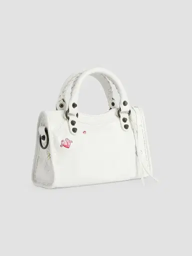 Balenciaga Women's Le City Mini Top Handle Bag - White Multi | Thumbnail 3 Balenciaga Women's Le City Mini Top Handle Bag - White Multi | Thumbnail 3