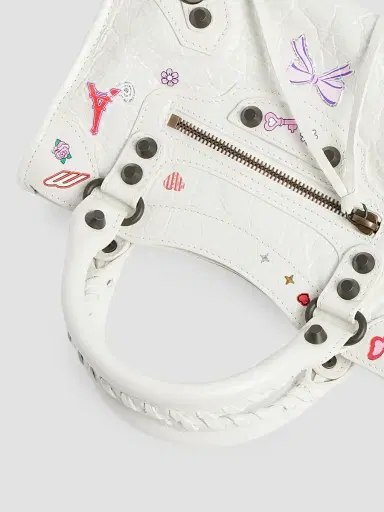 Balenciaga Women's Le City Mini Top Handle Bag - White Multi | Thumbnail 6 Balenciaga Women's Le City Mini Top Handle Bag - White Multi | Thumbnail 6