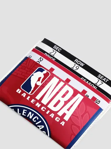 Balenciaga Men's x NBA Collaboration Passport Card Holder - Red | Thumbnail 4 Balenciaga Men's x NBA Collaboration Passport Card Holder - Red | Thumbnail 4