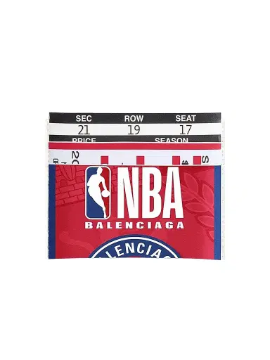 Balenciaga Men's x NBA Collaboration Passport Card Holder - Red | Thumbnail 1 Balenciaga Men's x NBA Collaboration Passport Card Holder - Red | Thumbnail 1