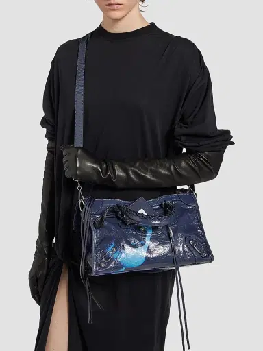 Balenciaga Women's Le City Top Handle Bag - Navy | Thumbnail 3 Balenciaga Women's Le City Top Handle Bag - Navy | Thumbnail 3