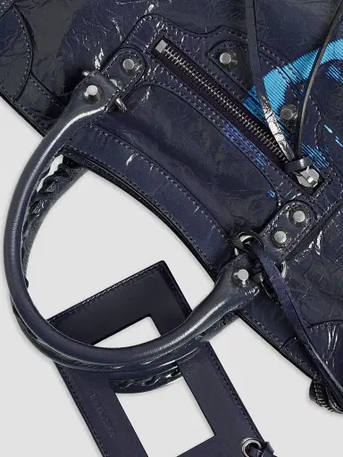 Balenciaga Women's Le City Top Handle Bag - Navy | Thumbnail 8 Balenciaga Women's Le City Top Handle Bag - Navy | Thumbnail 8