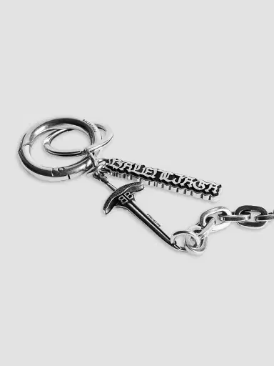 Balenciaga Men's Goth Keychain - Antique Silver | Thumbnail 2 Balenciaga Men's Goth Keychain - Antique Silver | Thumbnail 2