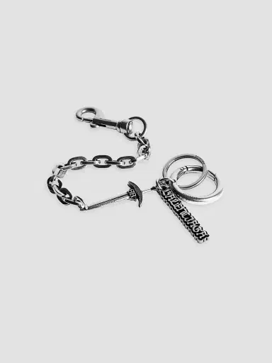 Balenciaga Men's Goth Keychain - Antique Silver | Thumbnail 3 Balenciaga Men's Goth Keychain - Antique Silver | Thumbnail 3