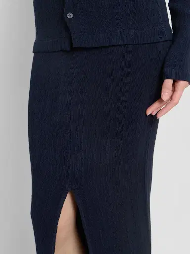 Issey Miyake Women's Rill Plissé Midi Skirt - Dark Navy - Size Small | Thumbnail 5 Issey Miyake Women's Rill Plissé Midi Skirt - Dark Navy - Size Small | Thumbnail 5