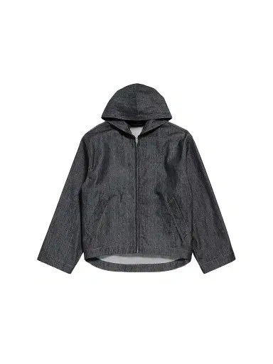 Balenciaga Men's Denim Hooded Jacket - Raw Indigo | Thumbnail 1 Balenciaga Men's Denim Hooded Jacket - Raw Indigo | Thumbnail 1