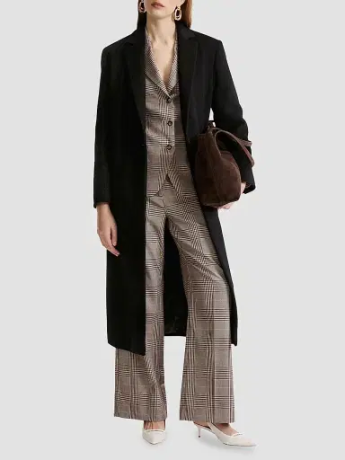 Marella Women's Prince of Wales Blazer - Chocolate - Size 14 | Thumbnail 2 Marella Women's Prince of Wales Blazer - Chocolate - Size 14 | Thumbnail 2
