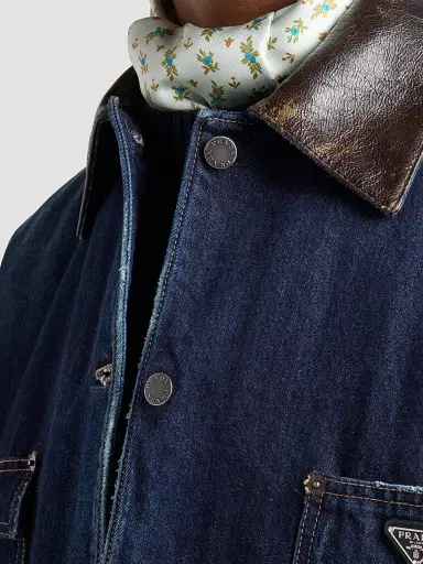 Prada Women's Denim Trucker Jacket - Blue | Thumbnail 5 Prada Women's Denim Trucker Jacket - Blue | Thumbnail 5