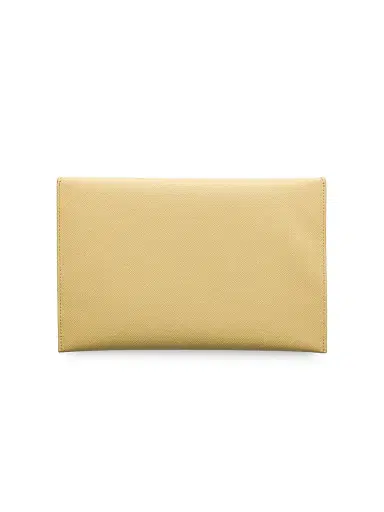 Prada Women's Saffiano Leather Envelope Clutch - Yellow | Thumbnail 2 Prada Women's Saffiano Leather Envelope Clutch - Yellow | Thumbnail 2