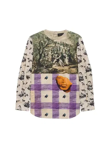 Prada Men's Printed Cotton Shirt - Multicolored | Thumbnail 1 Prada Men's Printed Cotton Shirt - Multicolored | Thumbnail 1