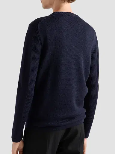 Prada Men's Wool Sweater - Blue | Thumbnail 4 Prada Men's Wool Sweater - Blue | Thumbnail 4