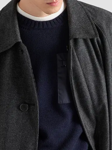 Prada Men's Wool Sweater - Blue | Thumbnail 6 Prada Men's Wool Sweater - Blue | Thumbnail 6
